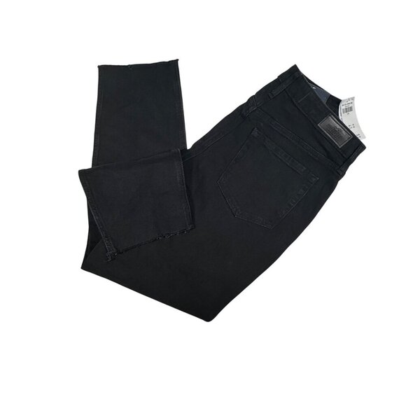 Hollister Women’s Ultra High-Rise Mom Black Jeans Denim With Frayed Hem Size 27 - Picture 2 of 6